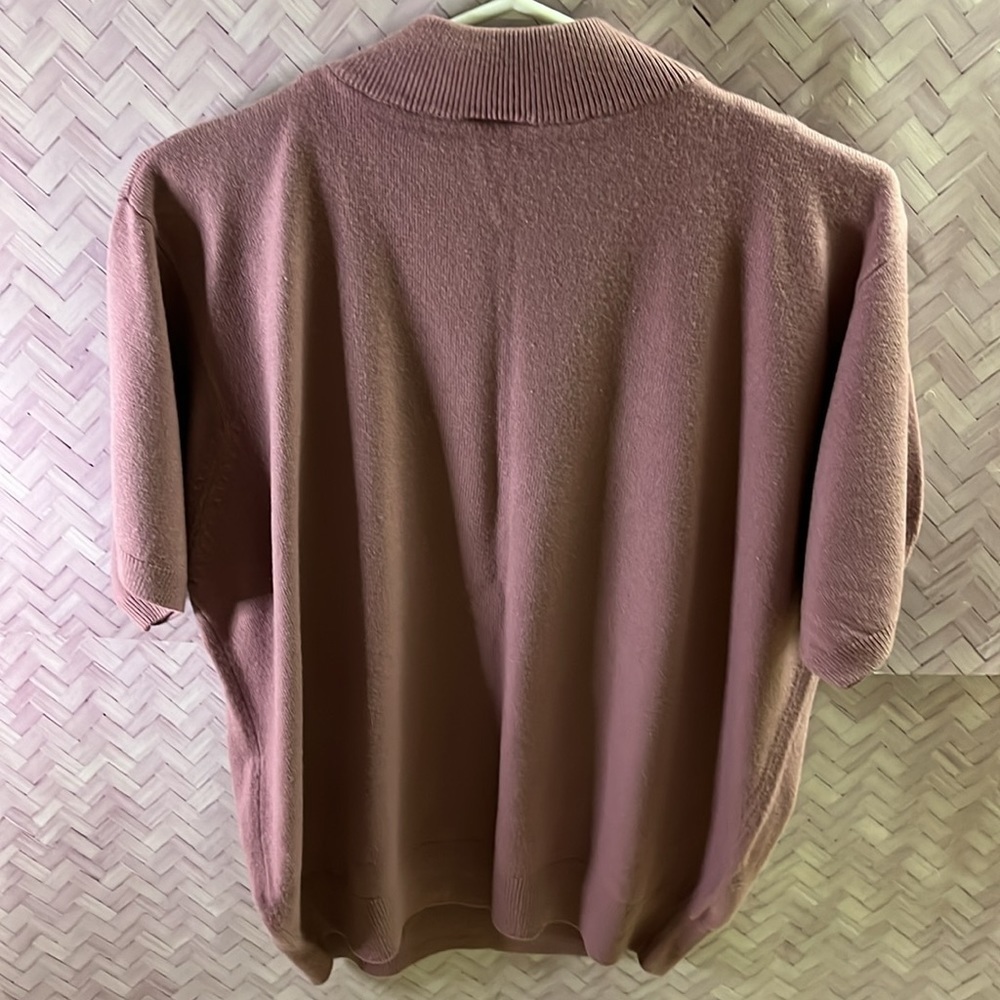 TanJay women’s short sleeve sweater rose pink, size large 16-18, soft and dressy - Picture 5 of 5